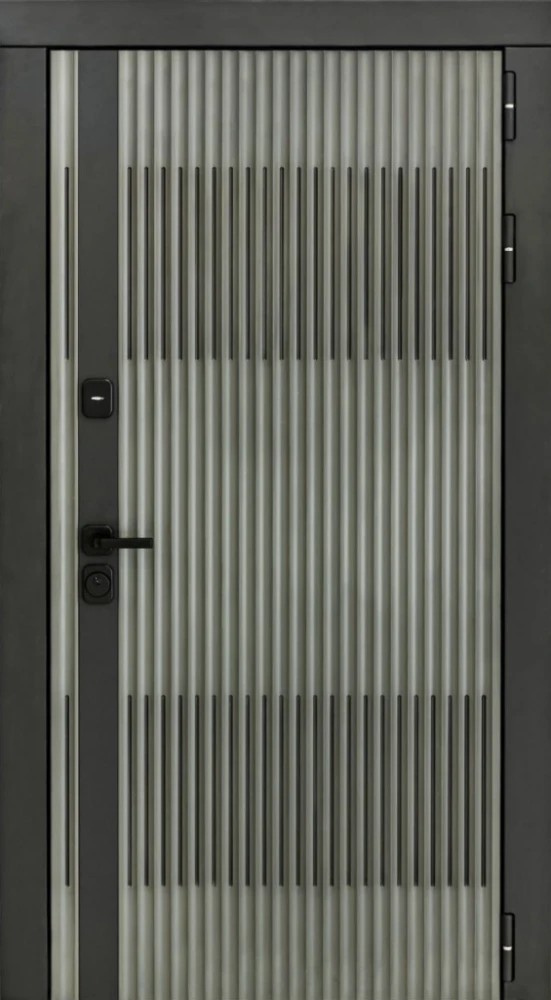 Входная дверь ДвериПРО Elfy СБ-1 (ст. белое, 16мм, беленый дуб) DPRO198291 внешняя сторона