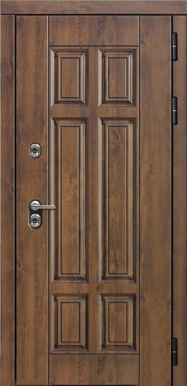 Входная дверь ДвериПРО Квадро Фараон-2 (16мм, мореный дуб) DPRO195846 внешняя сторона